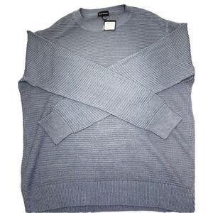 NWT! Luxury Men’s Club Monaco Blue Gray Linen/Cotton Size XL Pullover Sweater